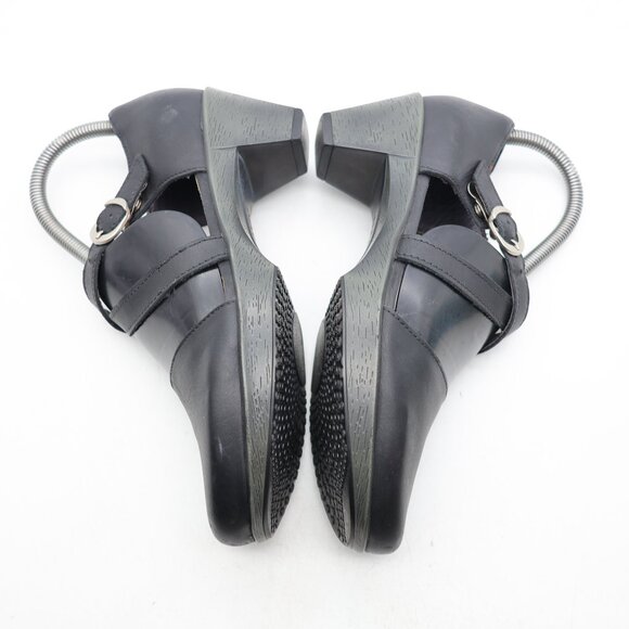 Naot Mary Jane Women's Size EU 36 US 5 Black Casual Comfort Low Top Block Heels - Picture 8 of 9